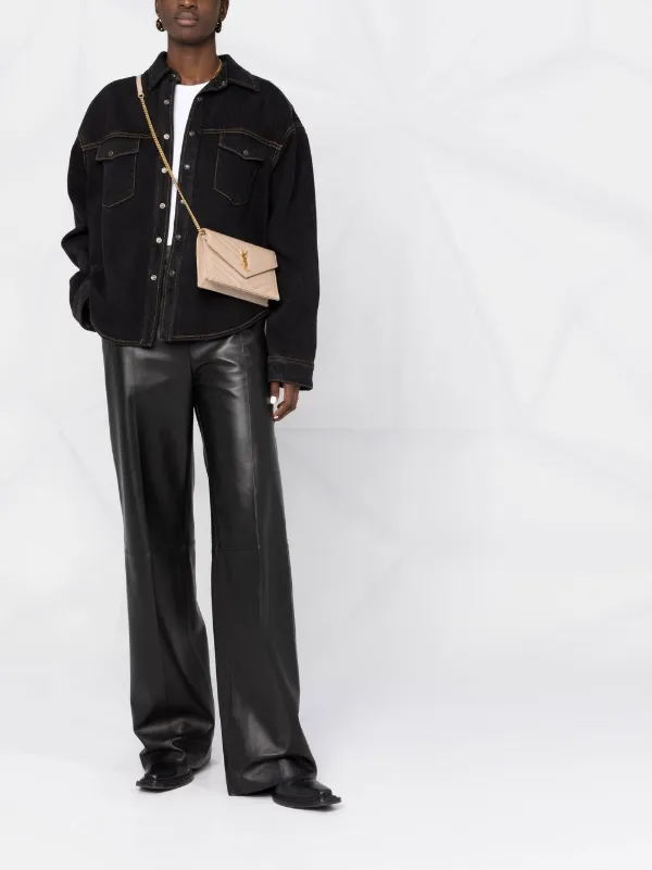 Saint Laurent logo-plaque Crossbody Bag - Farfetch