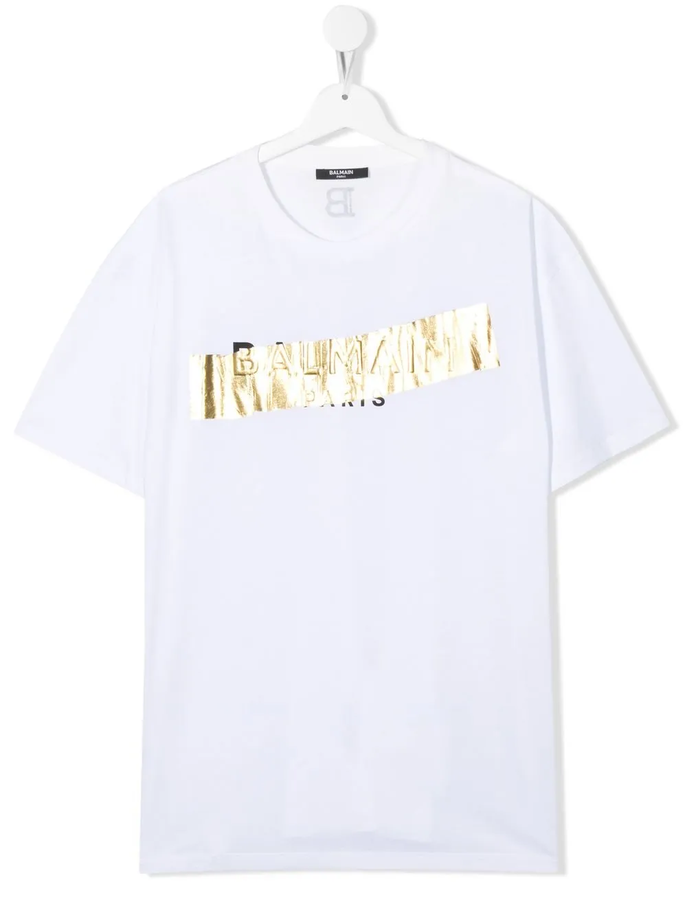 

Balmain Kids TEEN metallic logo T-shirt - White