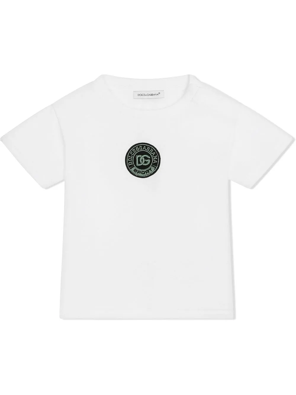 

Dolce & Gabbana Kids logo-patch cotton T-shirt - White