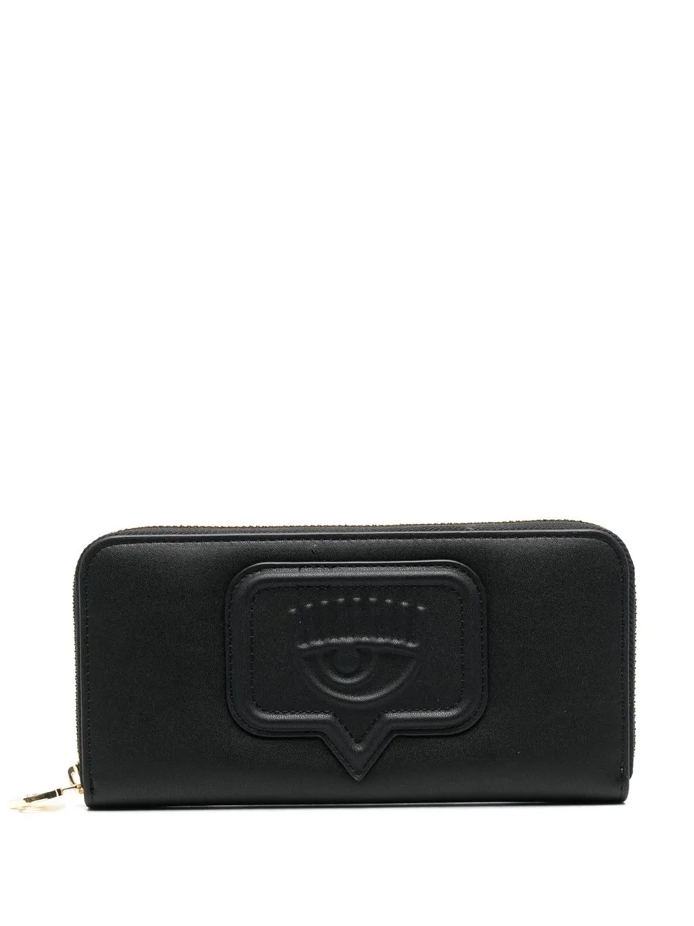 

Chiara Ferragni Eyelike-motif zip-up purse - Black