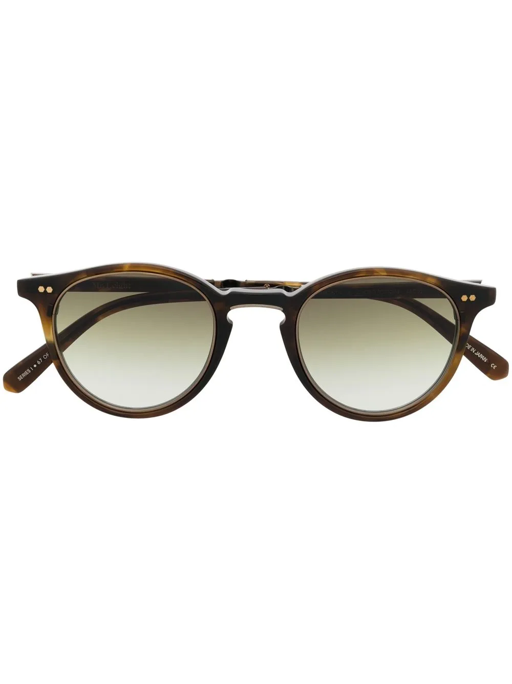 

Garrett Leight lentes del sol con armazón redonda - Marrón