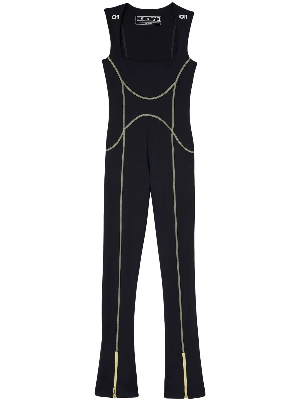 

Off-White constrast-stitching sleveless jumpsuit - Black