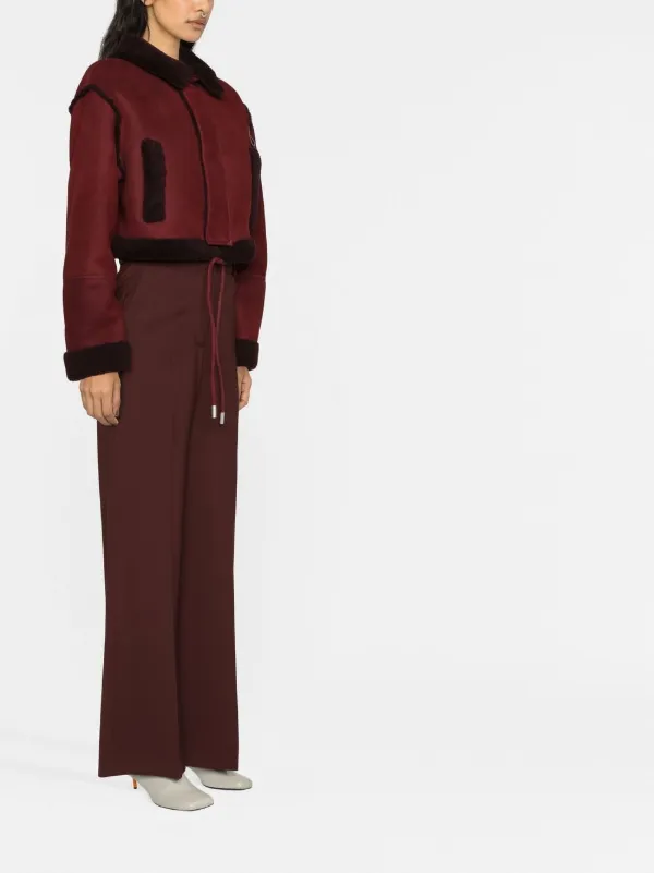 Off-White オフホワイト クロップド ムートンジャケット - Farfetch