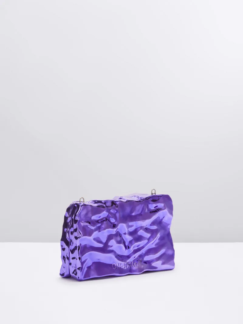 marbled asymmetric clutch bag