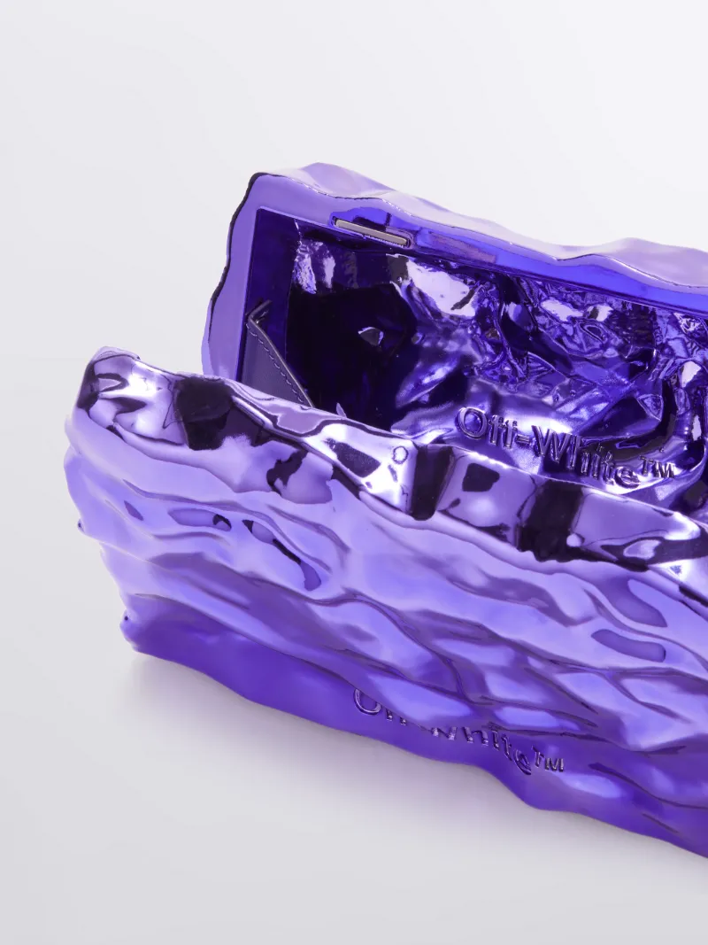marbled asymmetric clutch bag