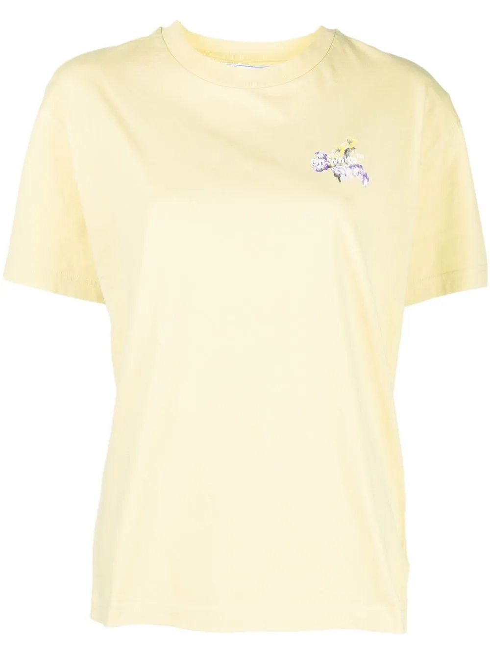 

Off-White playera con motivo Floral Arrows - Amarillo