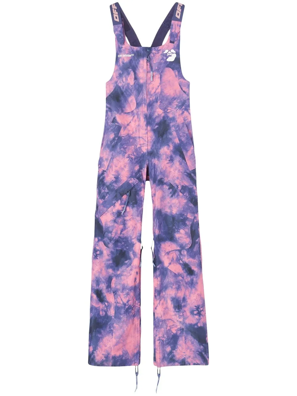 

Off-White jumpsuit para nieve con estampado tie-dye - Rosado