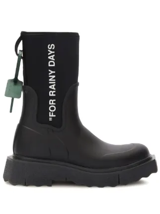 Off-White Sponge logo-print Rain Boots - Farfetch