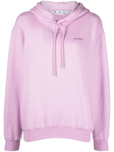 Off-White diagonal striped hooded sweatshirt