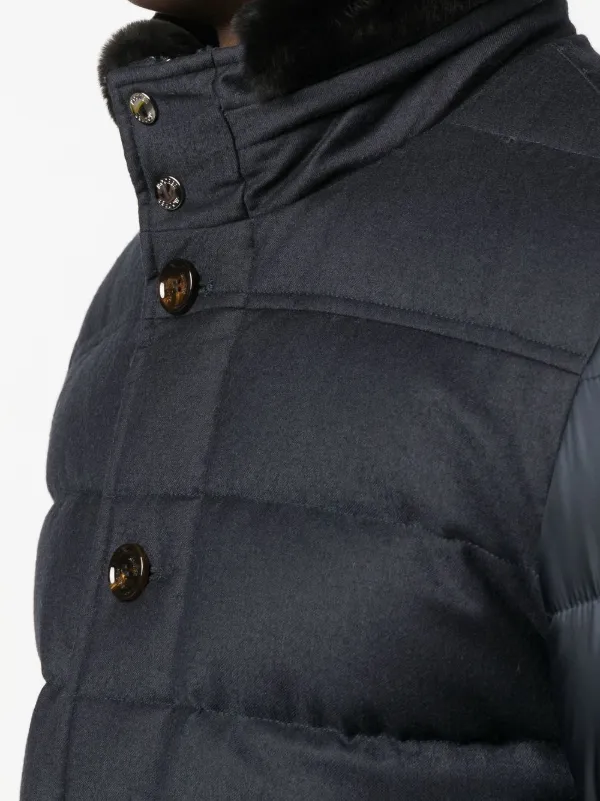 【MOORER】Dark Blue Down Jacket MOORER DOWN JACKET BRETT Uomo Blu | Mascheroni Store