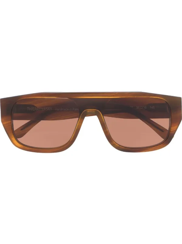 Thierry Lasry tortoiseshell effect pilot frame Sunglasses Farfetch