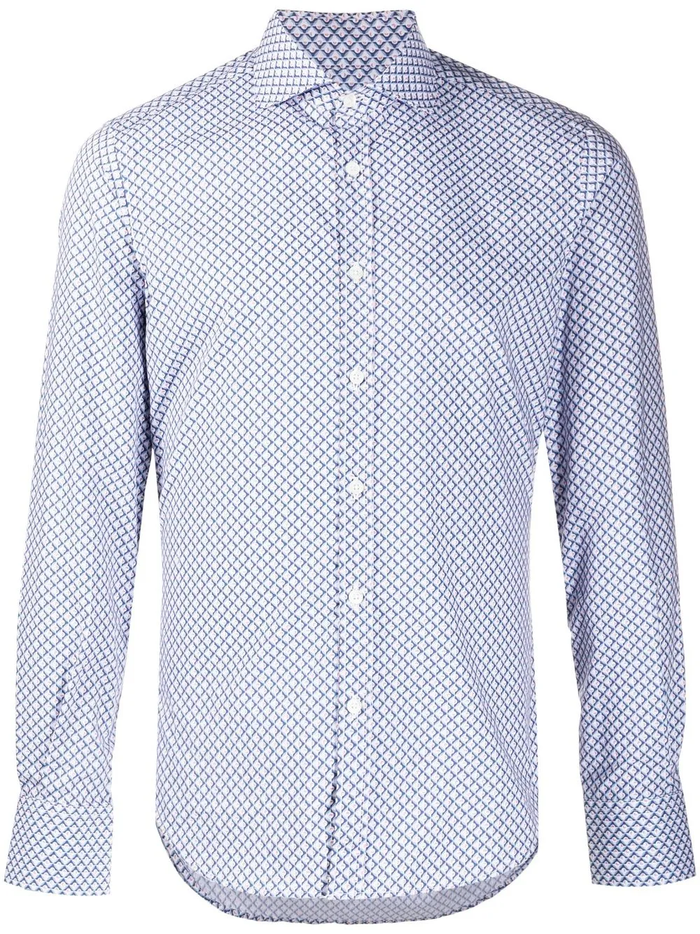 

Canali camisa con estampado gráfico - Azul