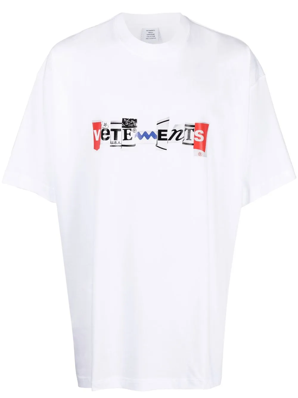 

VETEMENTS playera con logo mixto - Blanco