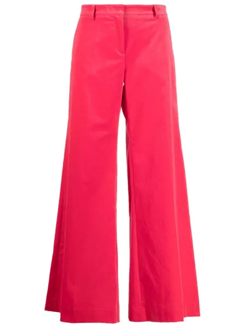 Alberto Biani pressed-crease two-pocket palazzo pants 