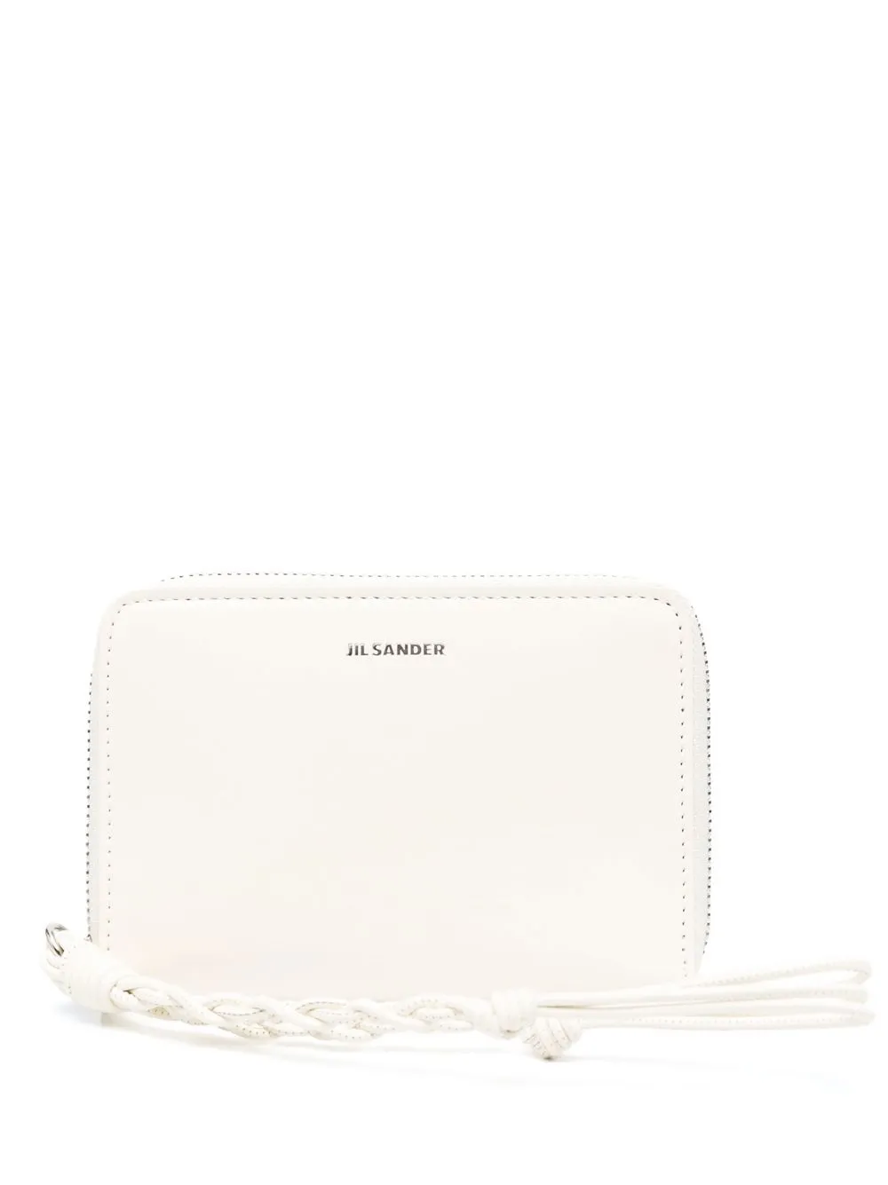 

Jil Sander braided-detail leather purse - Neutrals