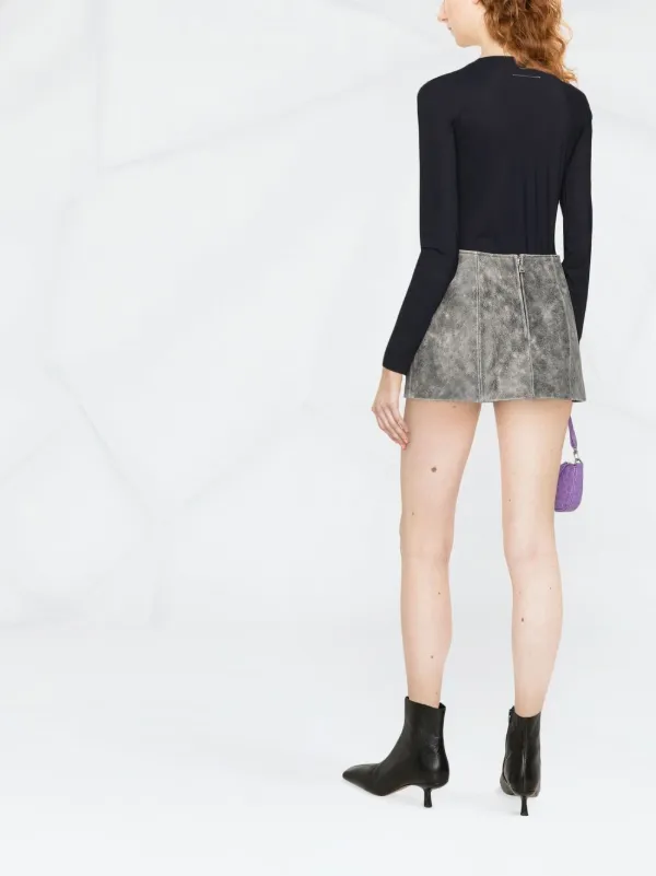 トップス Maison Margiela 6 Logo Body Suit MM6 Maison Margiela Logo Print Long Sleeve Bodysuit - SRM