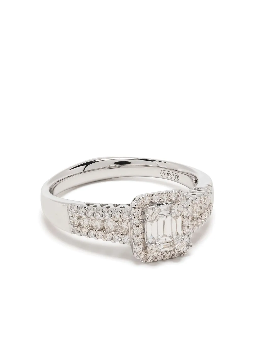 

PONTE VECCHIO anillo Benvenuto en oro blanco de 18kt con diamantes - Plateado