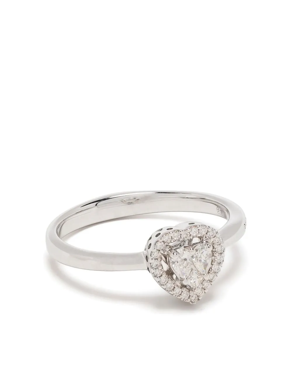 

PONTE VECCHIO 18kt white gold Benvenuto heart diamond ring - Silver