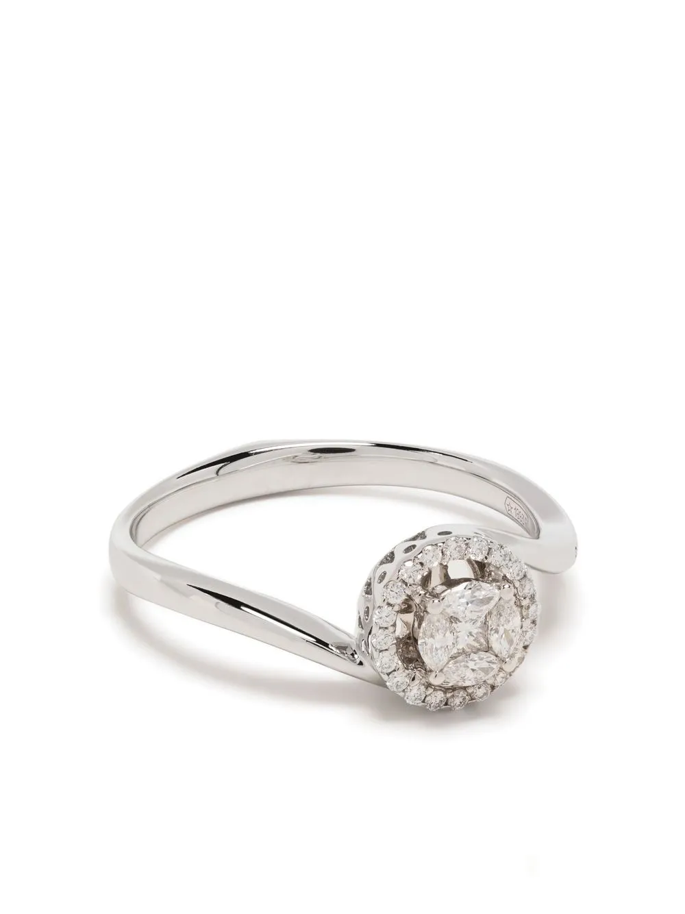 

PONTE VECCHIO anillo en oro blanco de 18kt con diamantes - Plateado