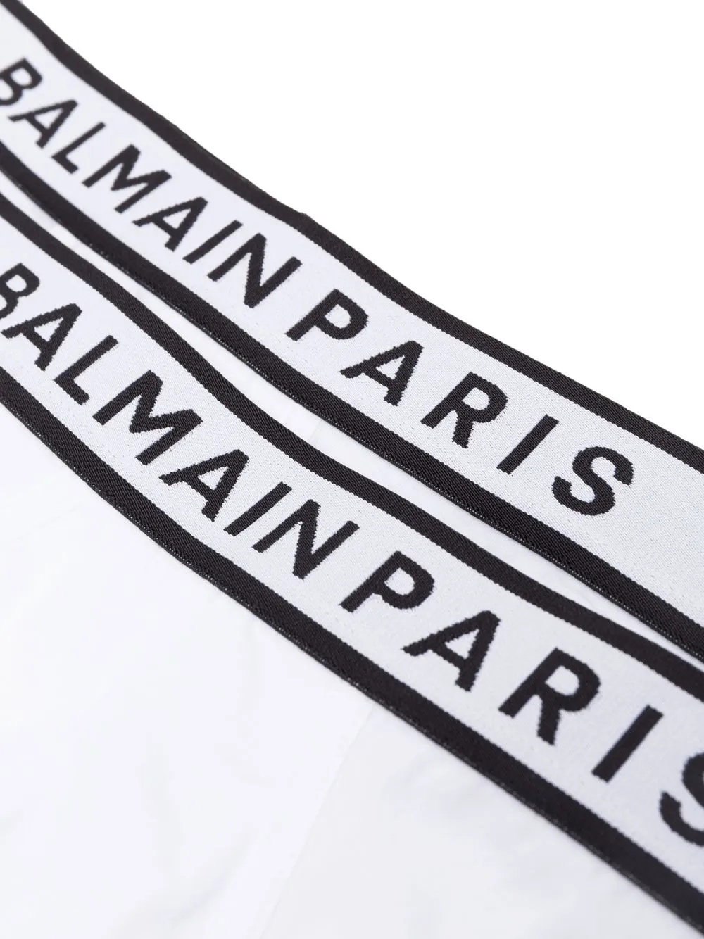 Balmain Logo-waistband Briefs Set Of 2 In White