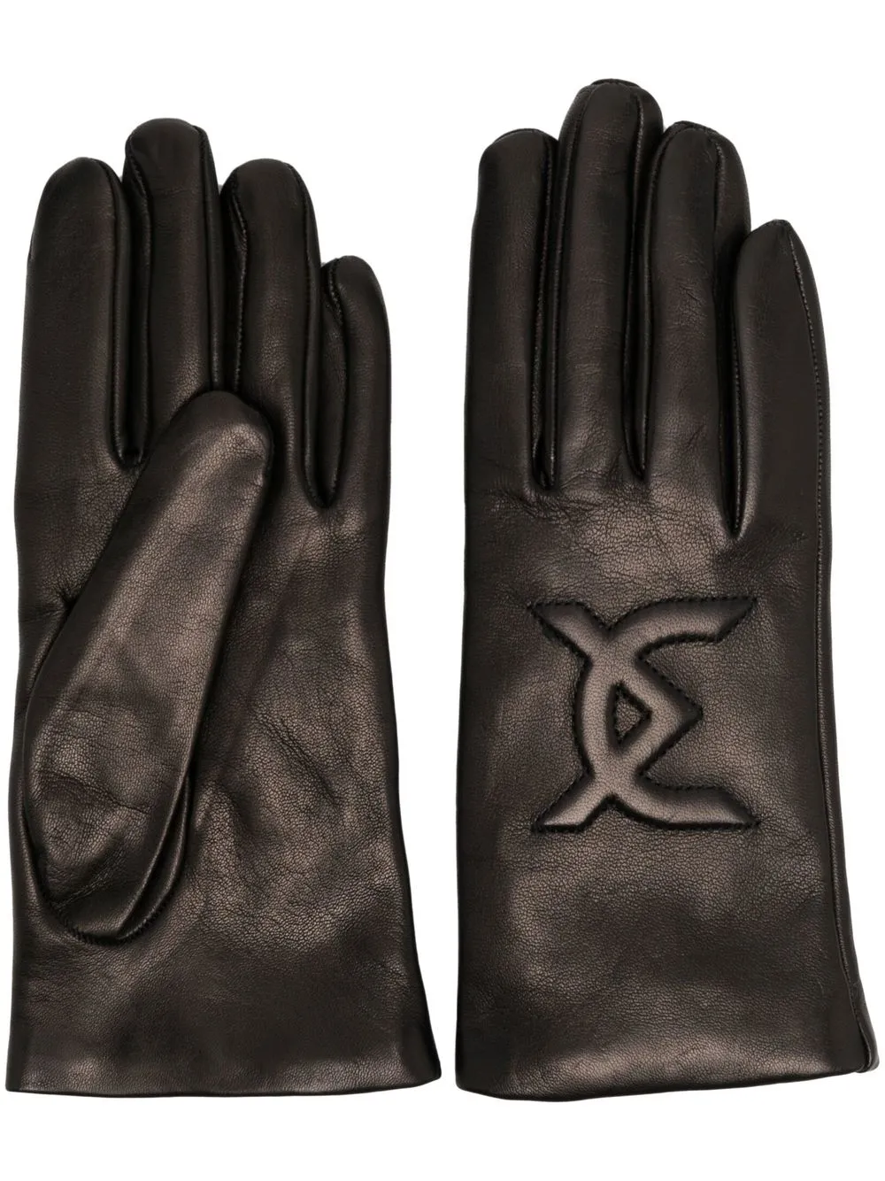 

David Koma guantes con logo en relieve - Negro