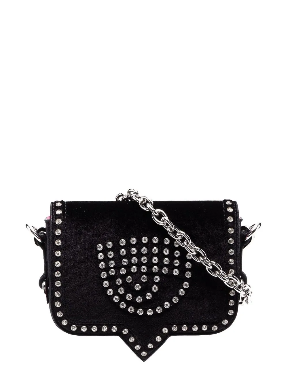 

Chiara Ferragni bolsa crossbody con aplique del logo - Negro