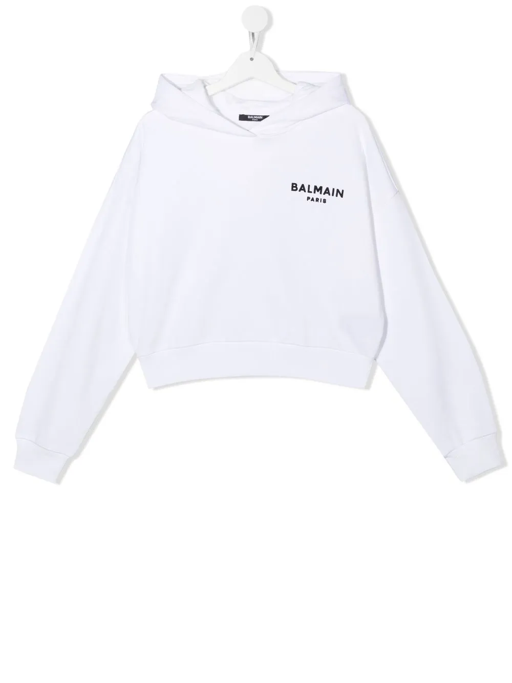 

Balmain Kids hoodie con logo estampado en el pecho - Blanco