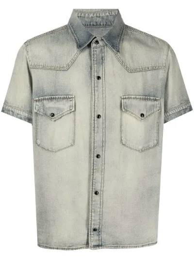 Saint Laurent studded short-sleeve 