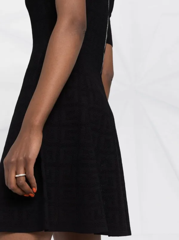 【関税＆送料込み】Givenchy 4G Short Dress Givenchy 4g jacquard logo mini dress - Black | BW21DJ4ZA4001