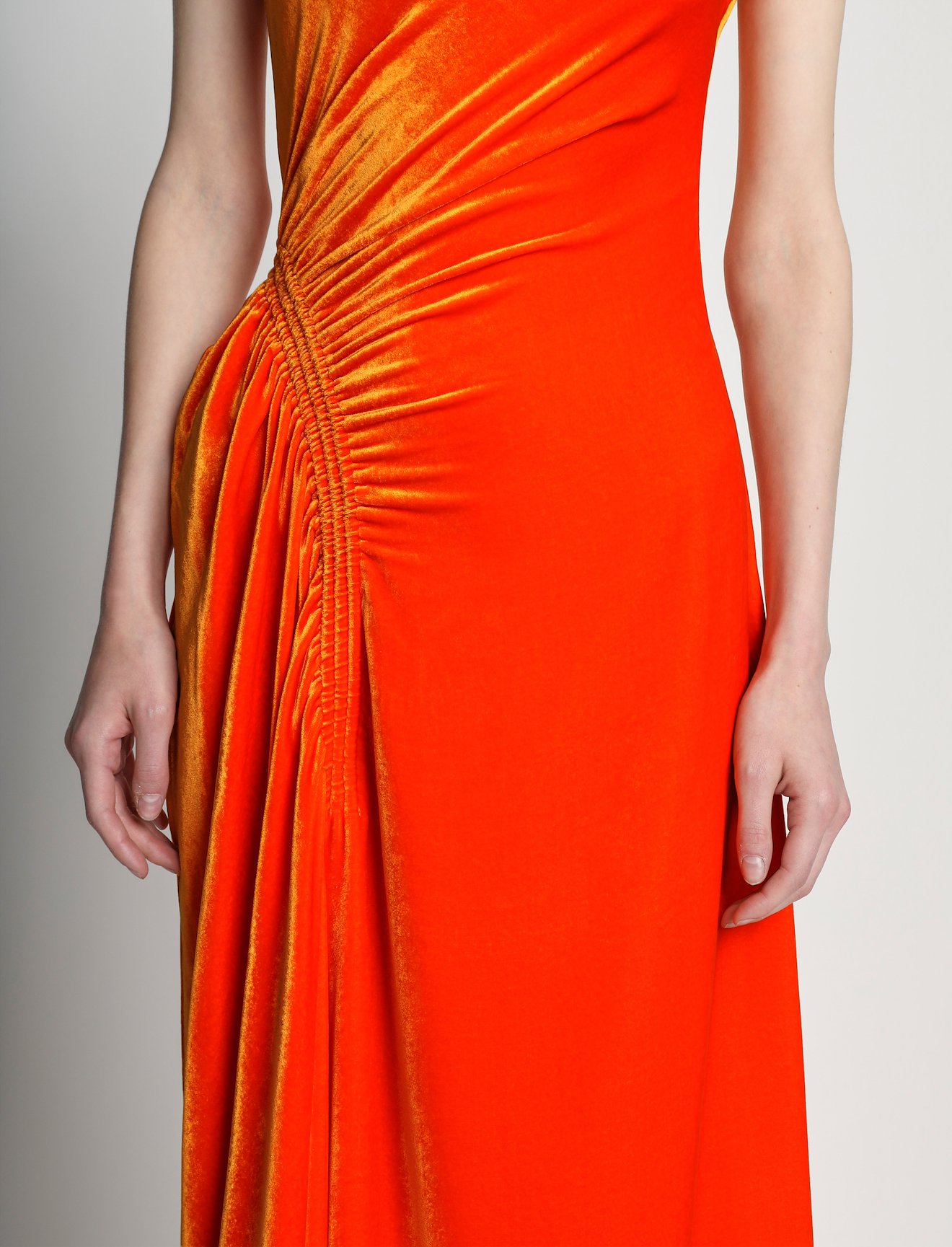Silk Viscose Velvet Gathered Dress #3