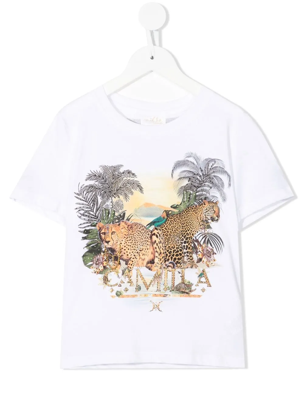 

Camilla Kids playera con animal print - Blanco