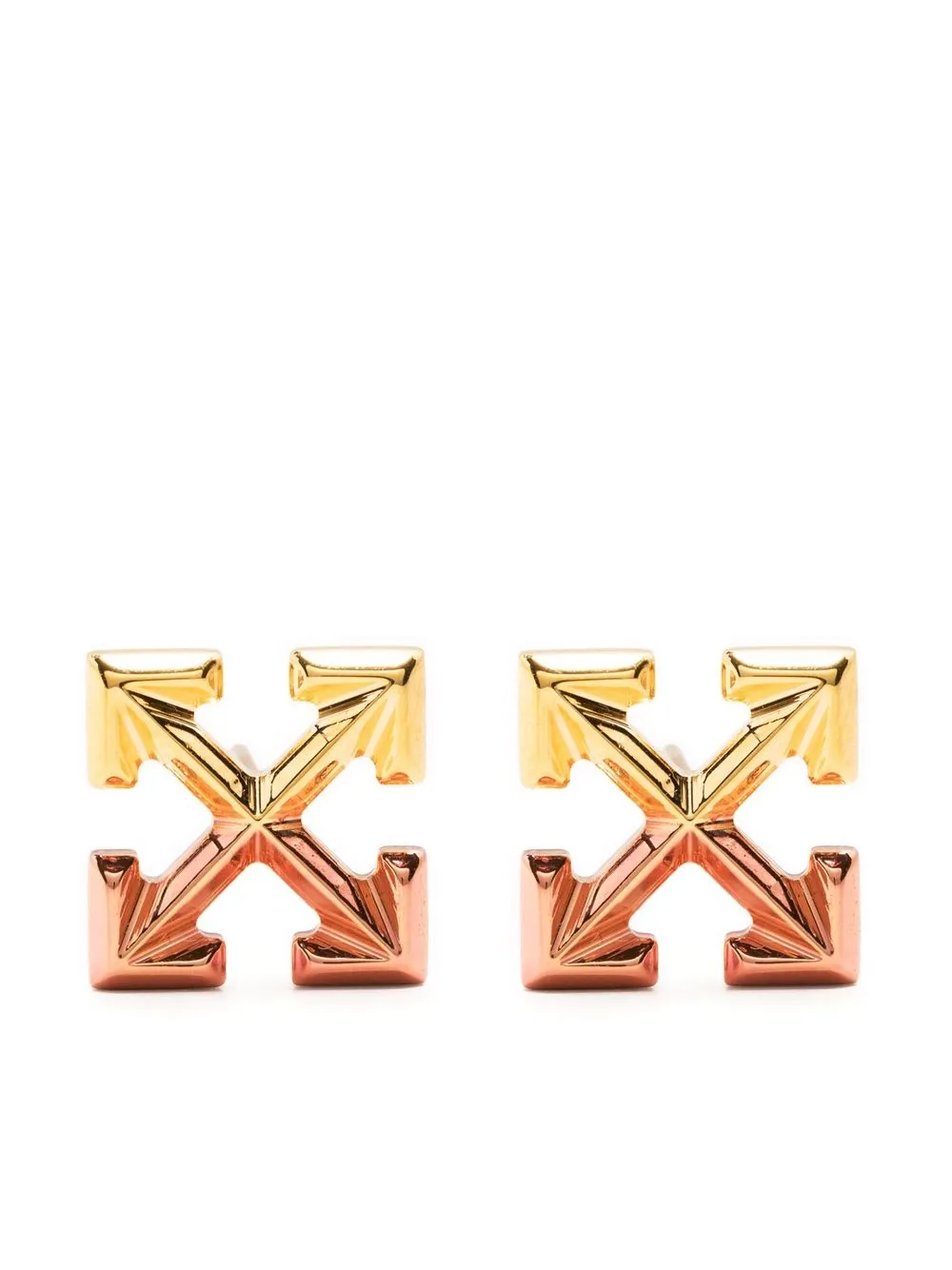 

Off-White aretes con motivo Arrows - Dorado