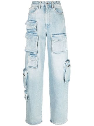 Off-White Bleach Multipocket Cargo Jeans - Farfetch