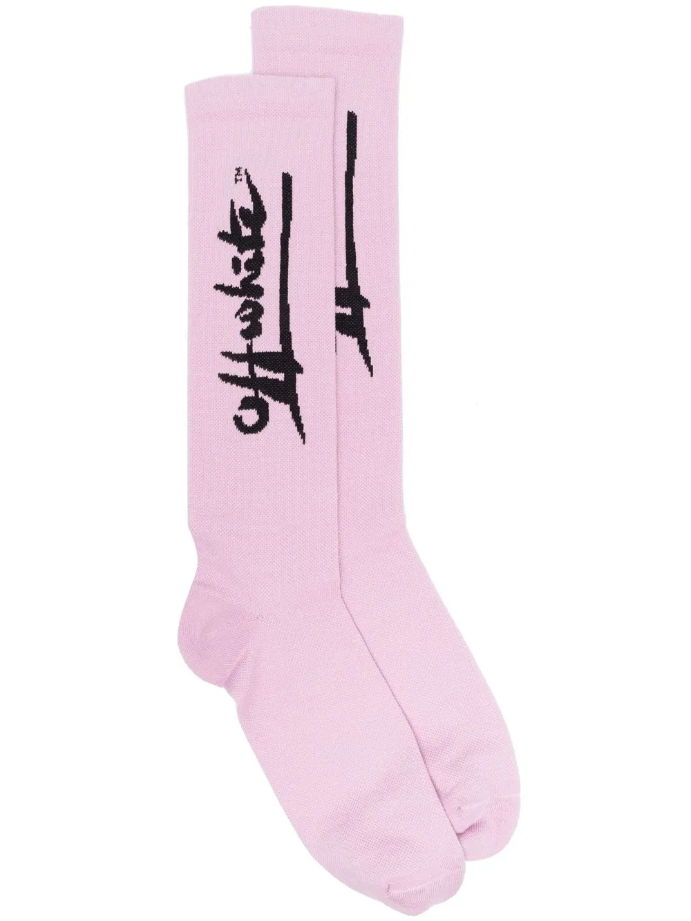 

Off-White Readymade logo-intarsia socks - Pink