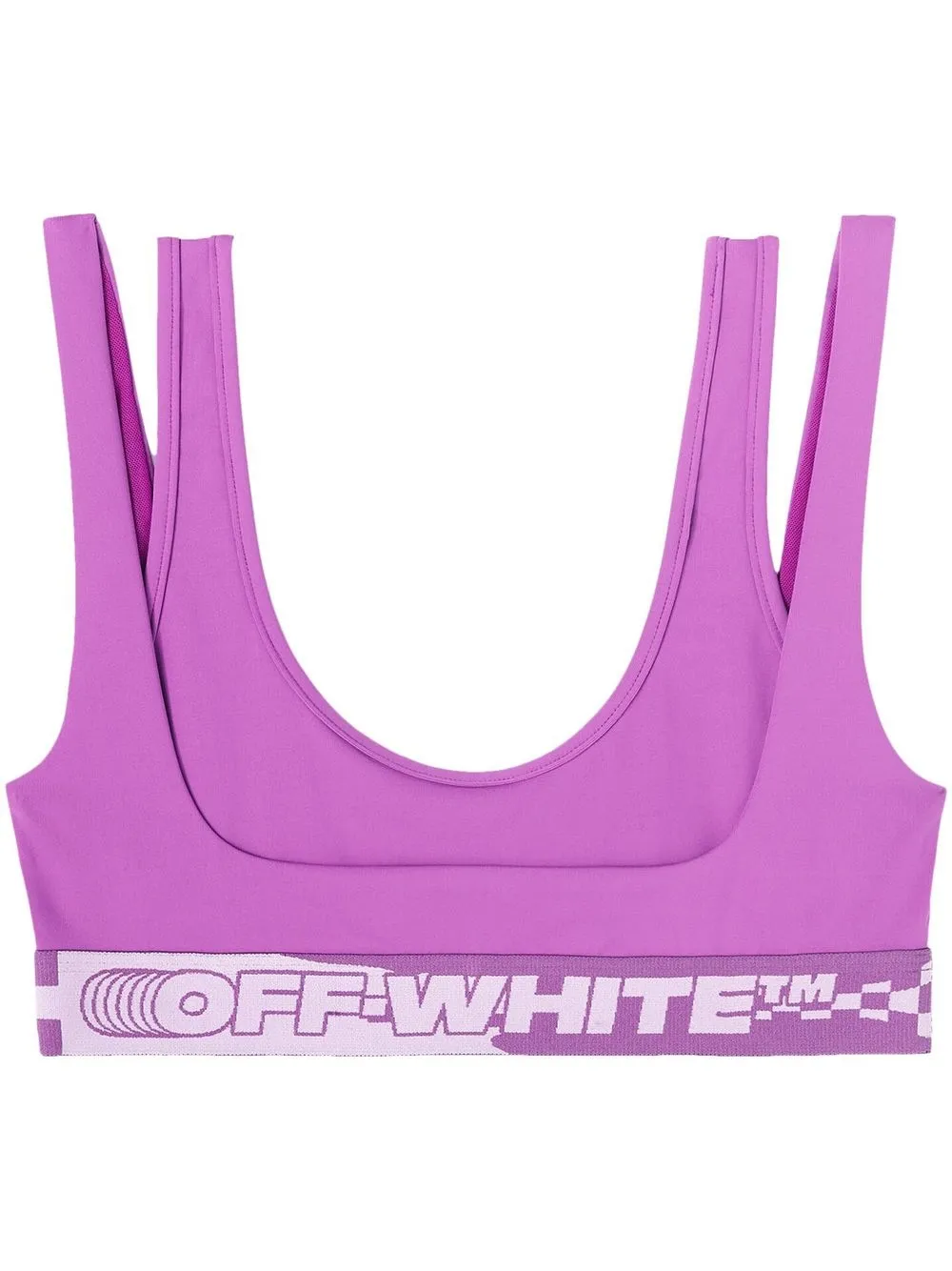 Off-White logo-band Sports Bra - Farfetch