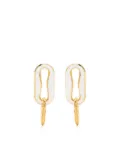 Off-White enamel drop earrings - Gold