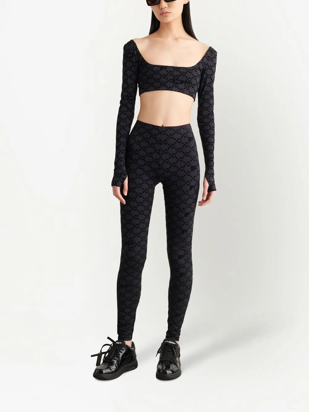 Off-White Cropped top - Zwart