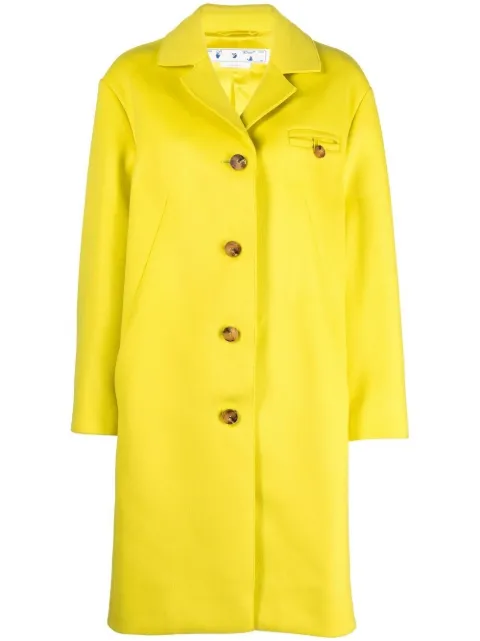 Off-White button-up Midi Coat - Farfetch