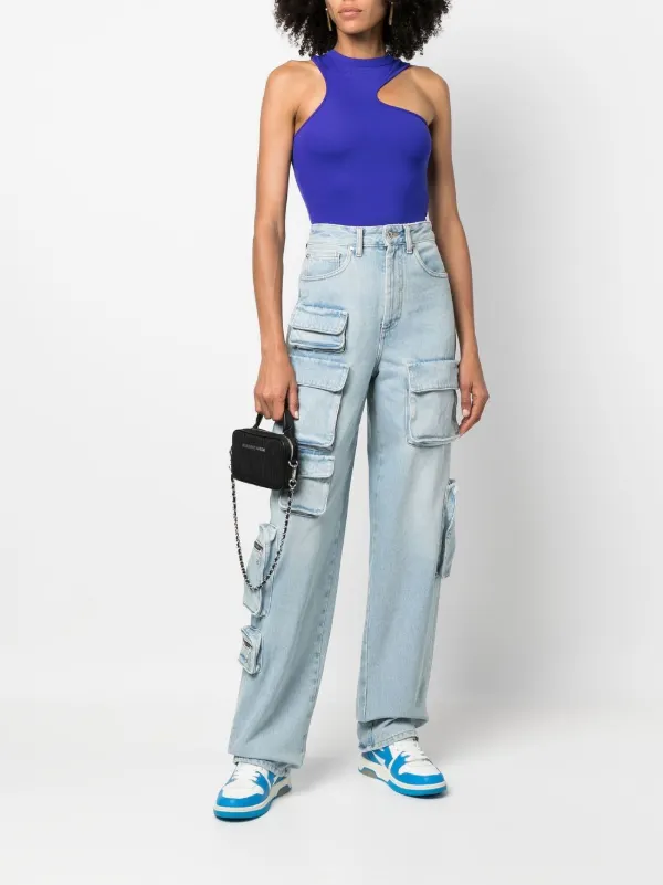 Off-White オフホワイト ロゴ タンクトップ | パープル | FARFETCH JP