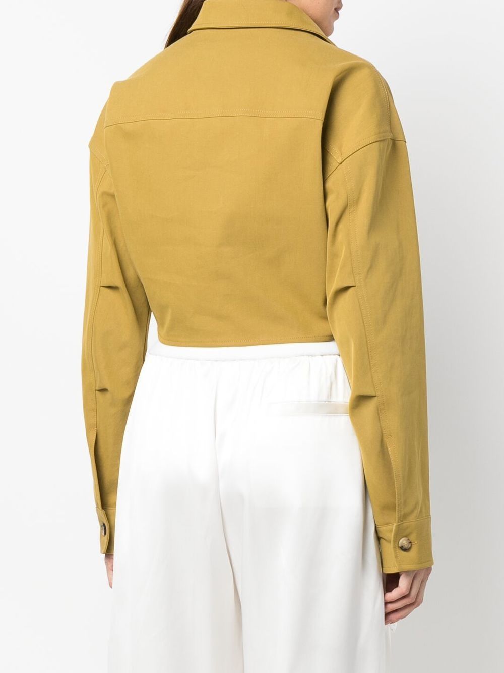 Off-White twist-front cropped cargo shirt Women