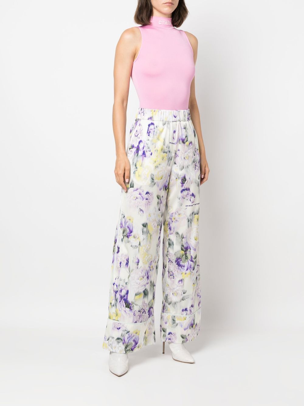 Off-White floral-print palazzo pants Women