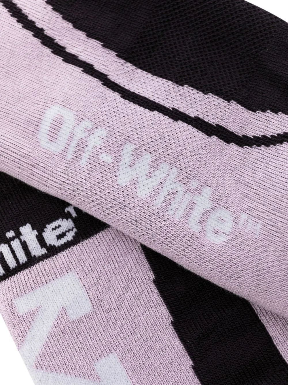 Off-White Sokken met geborduurd logo - Paars