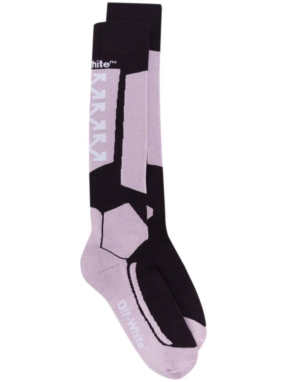 

Off-White embroidered-logo ribbed socks - Purple