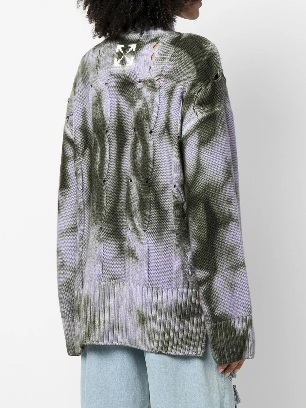 Off-White tie-die cable-knit jumper Women