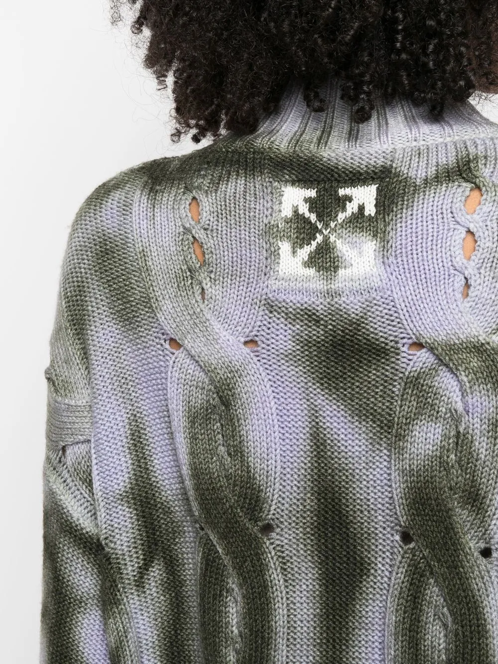 Off-White tie-die cable-knit jumper Women