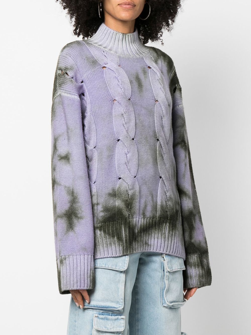 Off-White tie-die cable-knit jumper Women