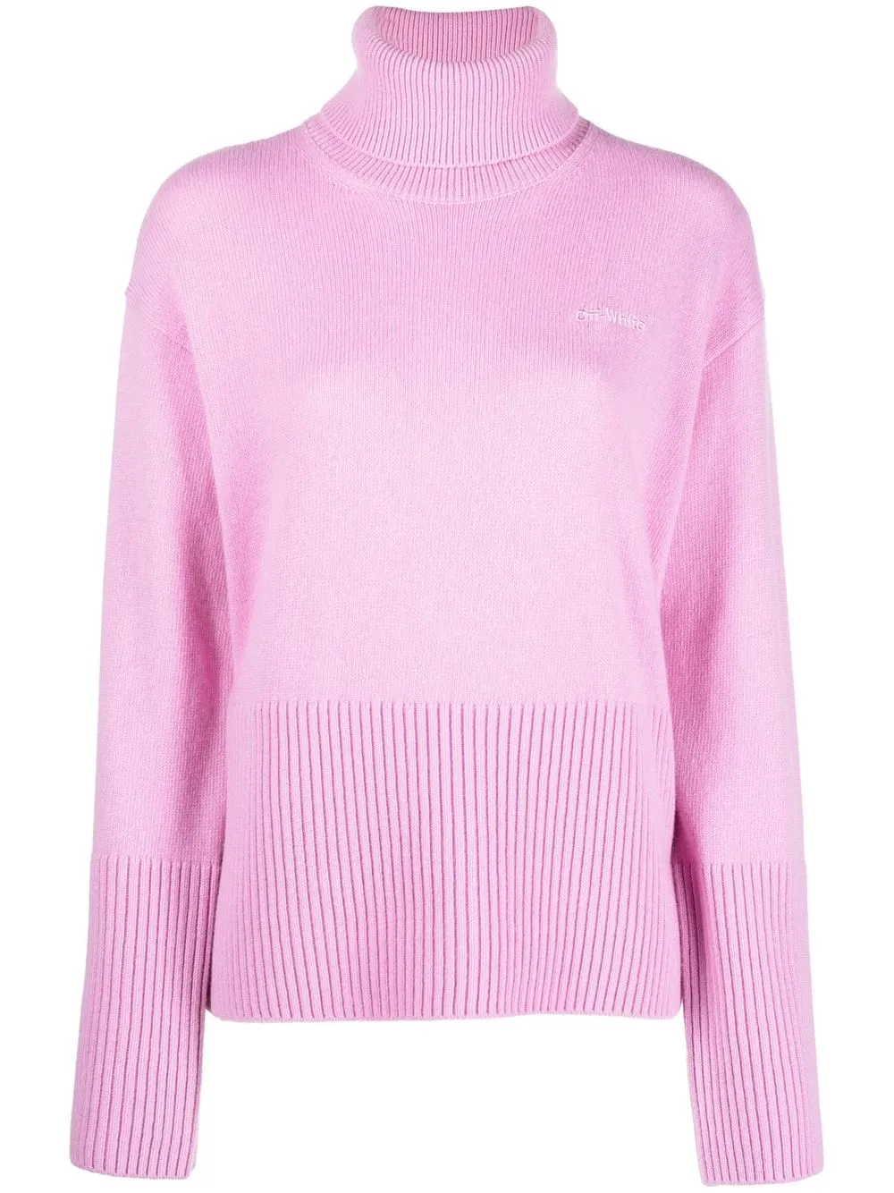 

Off-White For All logo-embroidered wool jumper - Pink