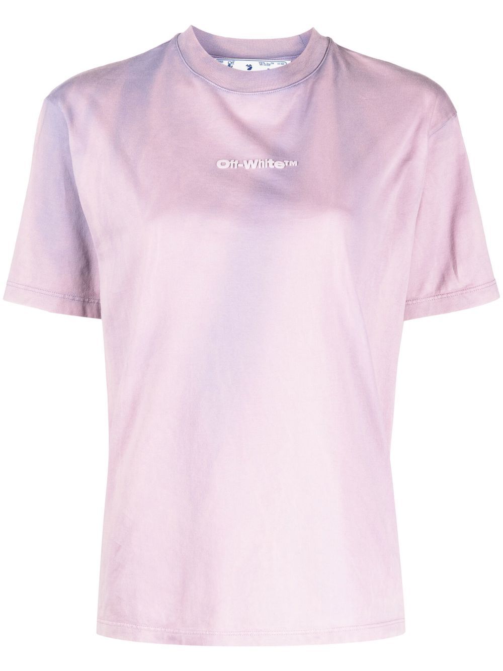 Shop Off-white Logo-print Short-sleeve T-shirt In Rosa