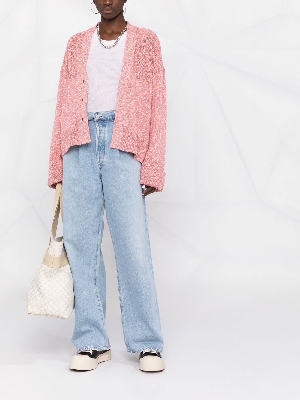 Off-White Oversized vest - Roze