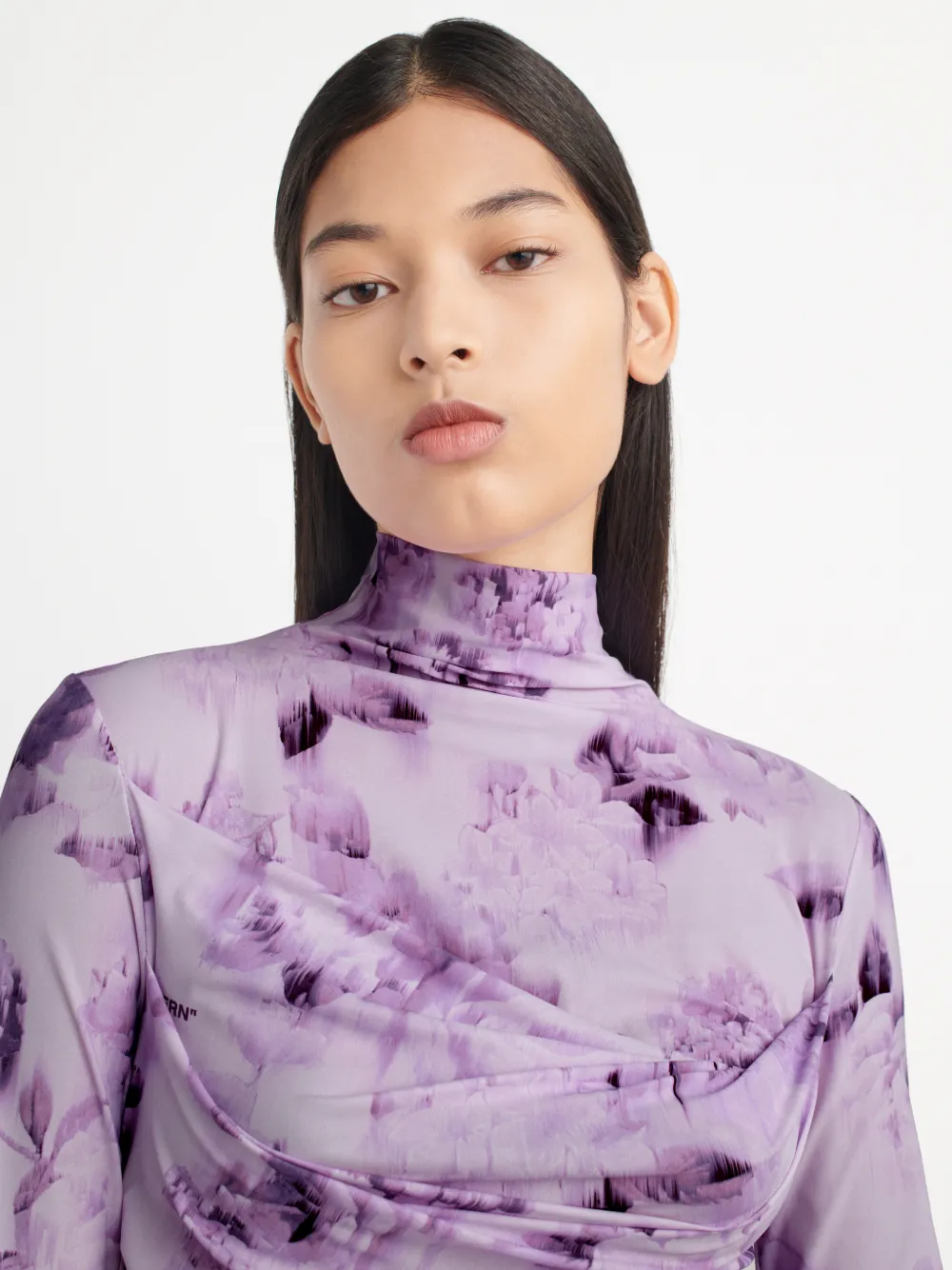 CHINE SEC SKIN TWIST LS DRESS